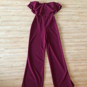 Maroon jumpsuit